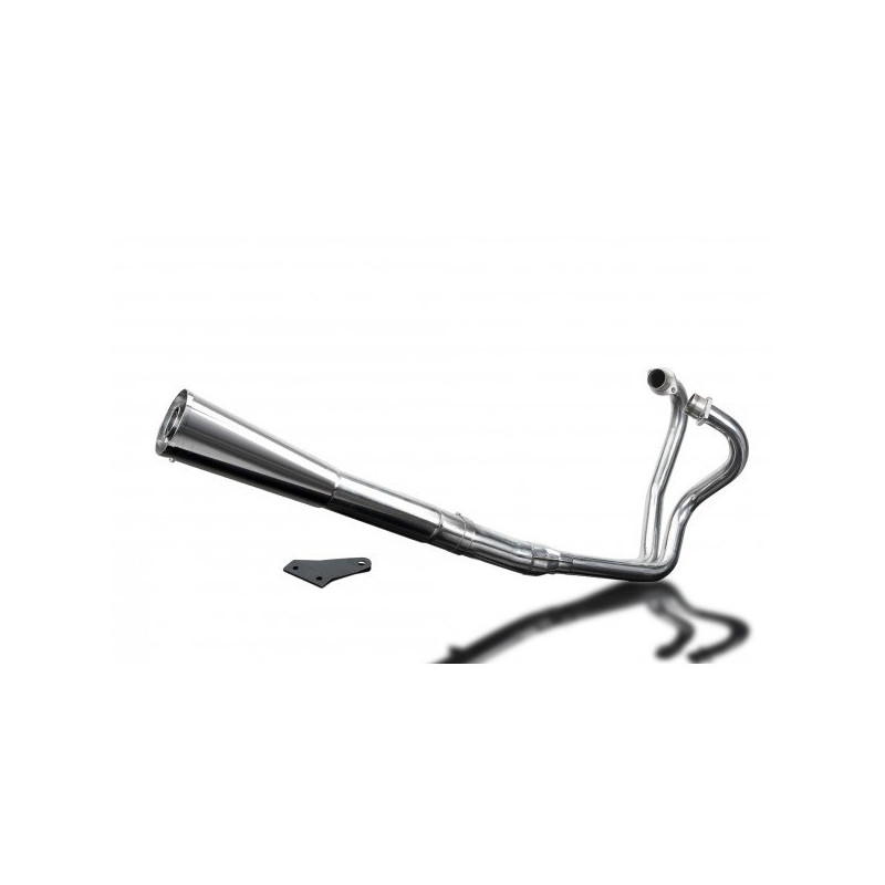 Delkevic Uitlaatsysteem 4-1 Classic Megaphone | Zilver | Yamaha 650 XS