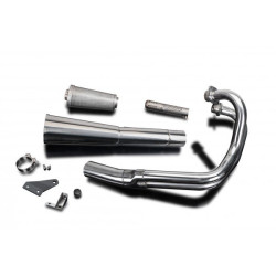 Delkevic Exhaust System 4-1 Classic Megaphone | Silver | Yamaha 650 XS