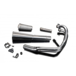 Delkevic Uitlaatsysteem 4-1 Classic Megaphone | Zilver | Suzuki 750 GSX-R & Yamaha 650 XS