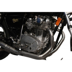 Delkevic Exhaust System 4-1 Classic Megaphone | Silver | Suzuki 750 GSX-R & Yamaha 650 XS