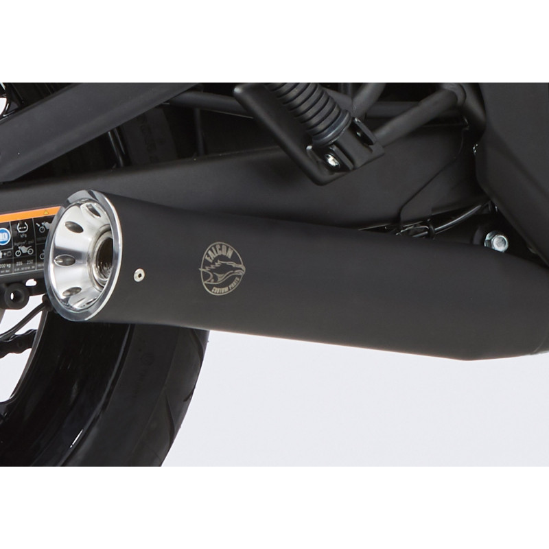 Falcon Exhaust Double Groove | Yamaha XV950 | black