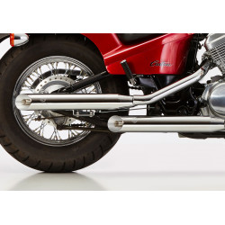 Falcon Uitlaatsysteem Cromo Line | Zilver | Honda VT600C Shadow