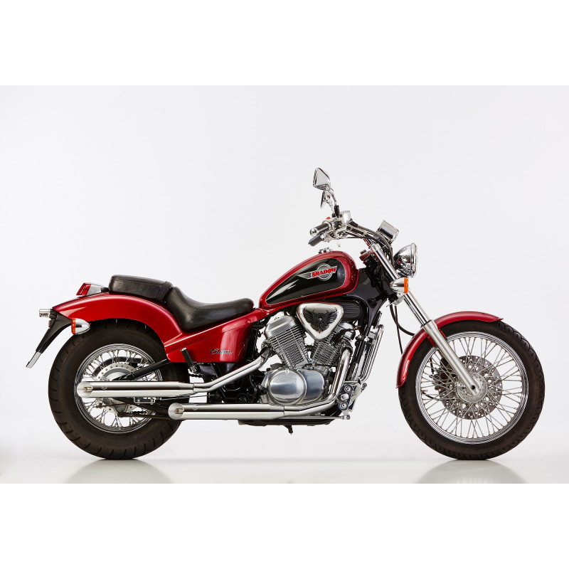 Falcon Uitlaatsysteem Cromo Line | Zilver | Honda VT600C Shadow