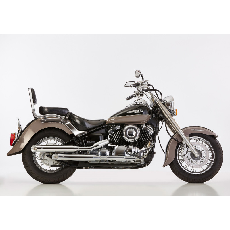 Falcon Uitlaten Cromo Line | Zilver | Yamaha XVS650 DragStar/Classic