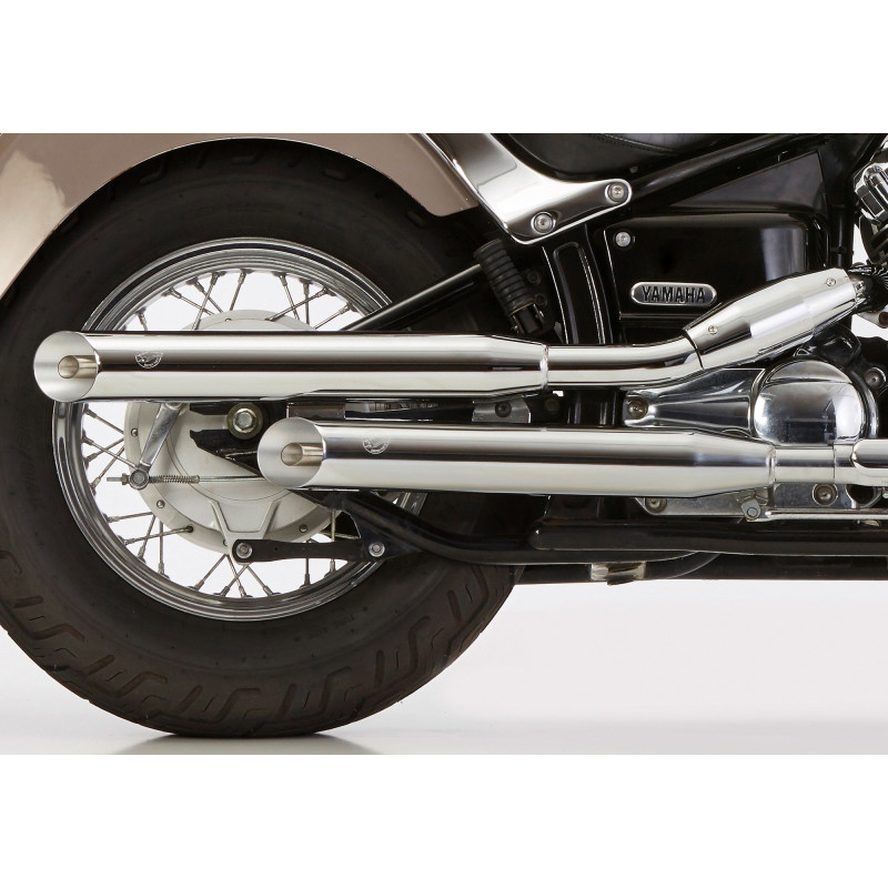 Falcon Uitlaten Cromo Line | Zilver | Yamaha XV1000/XV750 & XV1100 Virago