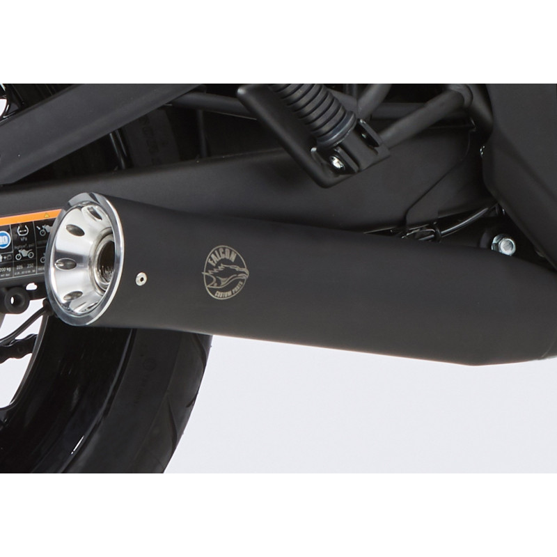 Falcon Exhaust Double Groove | Honda CMX500 Rebel | black