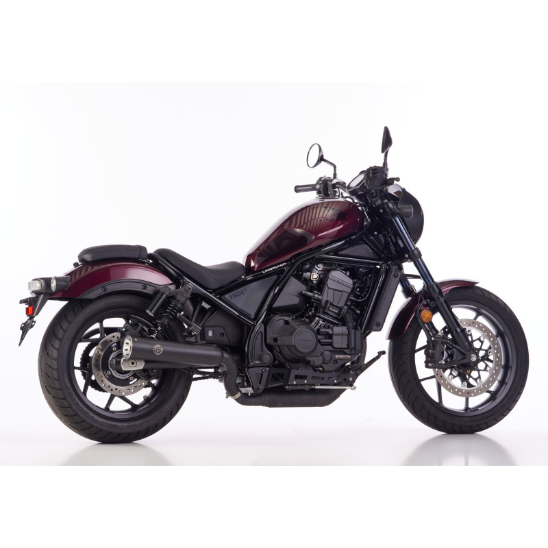 Falcon Exhaust Double Groove | Black | Honda CMX1100 Rebel