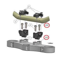 Voigt-MT Conversiekit naar Fat-Bar U50A 50mm