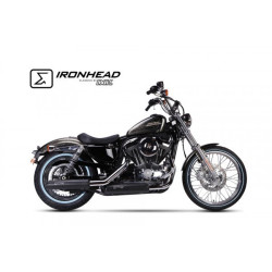 Ironhead Uitlaatsysteem | Zwart | Harley Davidson 1200 Sportster XL/XL883 Sportster
