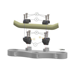 Voigt-MT Conversiekit naar Fat-Bar UV3021 30mm/21mm | Aprilia Caponord 1200