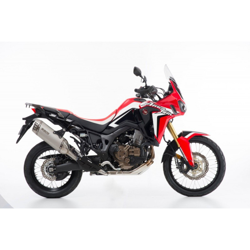 BOS Uitlaat Desert Fox | Zilver | Honda CRF1000L Africa Twin