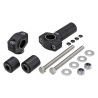 Voigt-MT Stuurverhogers verstelbaar G22 22mm  (7/8" stuur) | Zwart