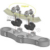 Voigt-MT Stuurverhogers 30mm/20mm VT10 | Zilver