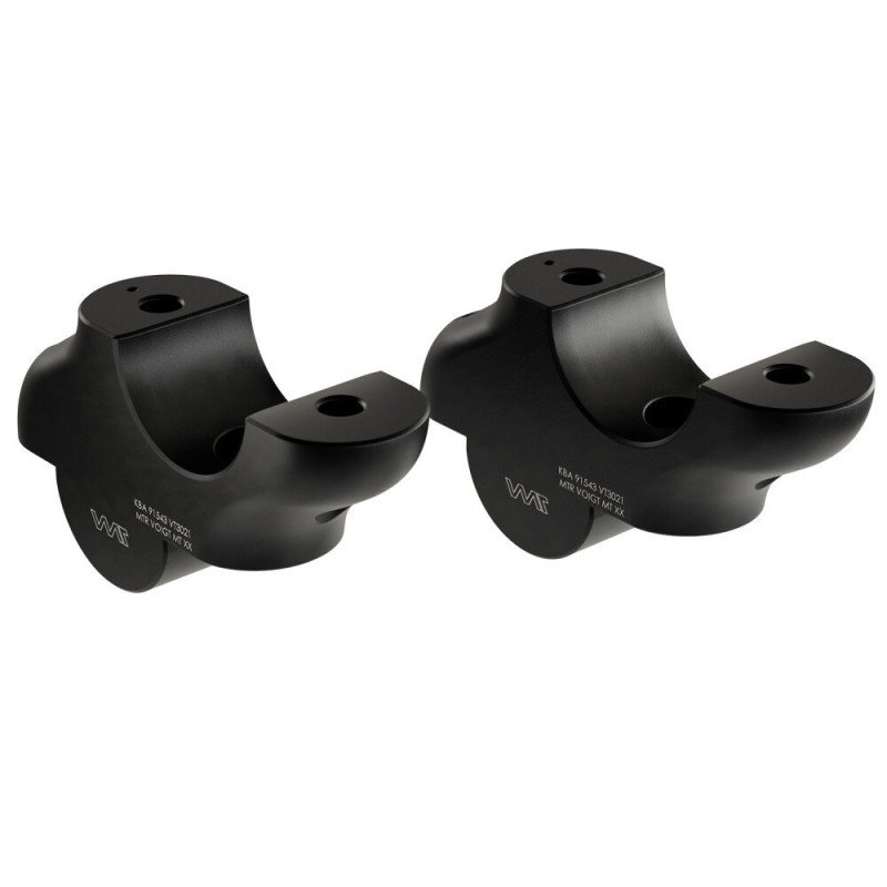 Voigt-MT Stuurverhogers 30mm/21mm VT3021 | Zwart