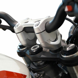 Voigt-MT Stuurverhogers 25mm FT11 | Zilver | Triumph Speed Triple 1050