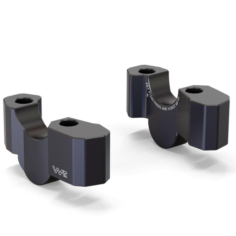 Voigt-MT Stuurverhogers 25mm FHD02 | Zwart | Harley Davidson 1250 Sportster S