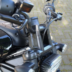Voigt-MT Stuurverhogers 25mm FHD02 | Zwart | Harley Davidson 1250 Sportster S