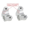 Voigt-MT Stuurverhogers 30mm/24mm V2926 | Zilver | BMW R1250RT