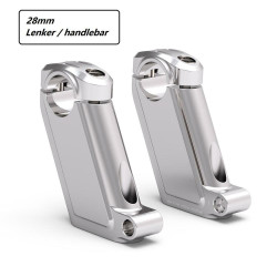 Voigt-MT Stuurverhogers V9037M 90mm/37mm | Zilver | BMW R1200C