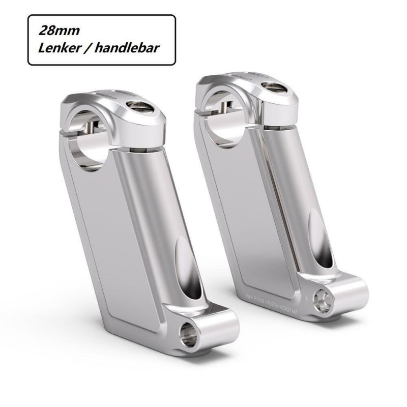 Voigt-MT Stuurverhogers V9037M 90mm/37mm | Zilver | BMW R1200C