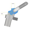 Voigt-MT Stuurverhogers 30mm/17mm VF3021X | Zilver | Honda X-ADV750