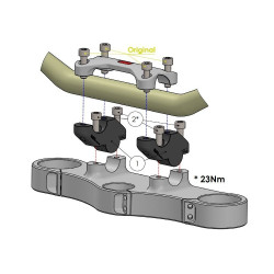 Voigt-MT Stuurverhogers 30mm/25mm V3025F | Zwart