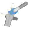 Voigt-MT Stuurverhogers 30mm/17mm VF3021X | Zilver