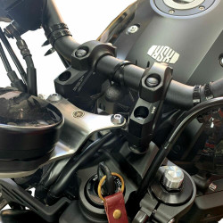 Voigt-MT Stuurverhogers 30mm/25mm YV3025 | Yamaha XSR700/XSR900 - Black
