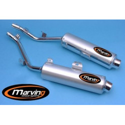 Marving Uitlaten Amacal | Chroom/Zilver | Aprilia Pegaso 650