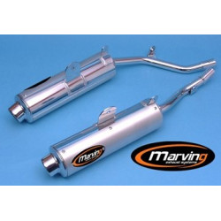 Marving Uitlaten Amacal | Chroom/Zilver | Aprilia Pegaso 650