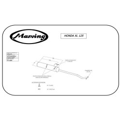 Marving Uitlaat EDR | Zwart | Honda XL125
