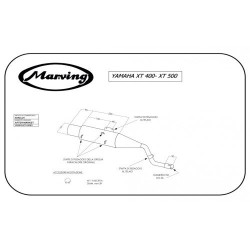 Marving Uitlaat EDR | Zwart | Yamaha XT500