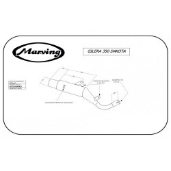 Marving Uitlaat EDR | Zwart | Gilera 350 Dakota