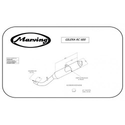 Marving Uitlaat EDR | Zwart | Gilera 600 RC