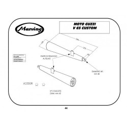 Marving Uitlaten Marvi | Chroom | Moto Guzzi 650 V65 Custom