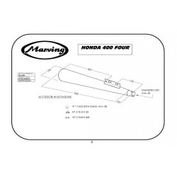 Marving Uitlaat Marvi | Chroom | Honda CB400F
