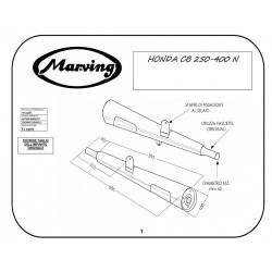 Marving Uitlaten Marvi | Chroom | Honda CB250N/CB400N