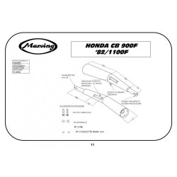 Marving Uitlaten Master | Zwart | Honda CB1100F/CB900F Bol D'or