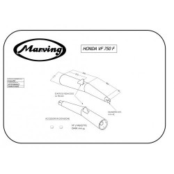 Marving Uitlaten Master | Zwart | Honda VF750F