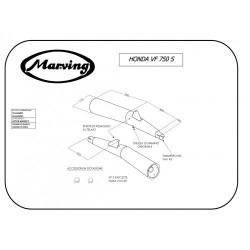 Marving Uitlaten Master | Chroom | Honda VF750S