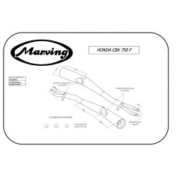 Marving Uitlaten Master | Zwart | Honda CBX650F