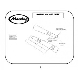 Marving Uitlaten Marvi | Chroom | Honda CM400T