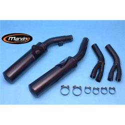 Marving Uitlaten Cylindrical | Zwart | Honda VFR750F