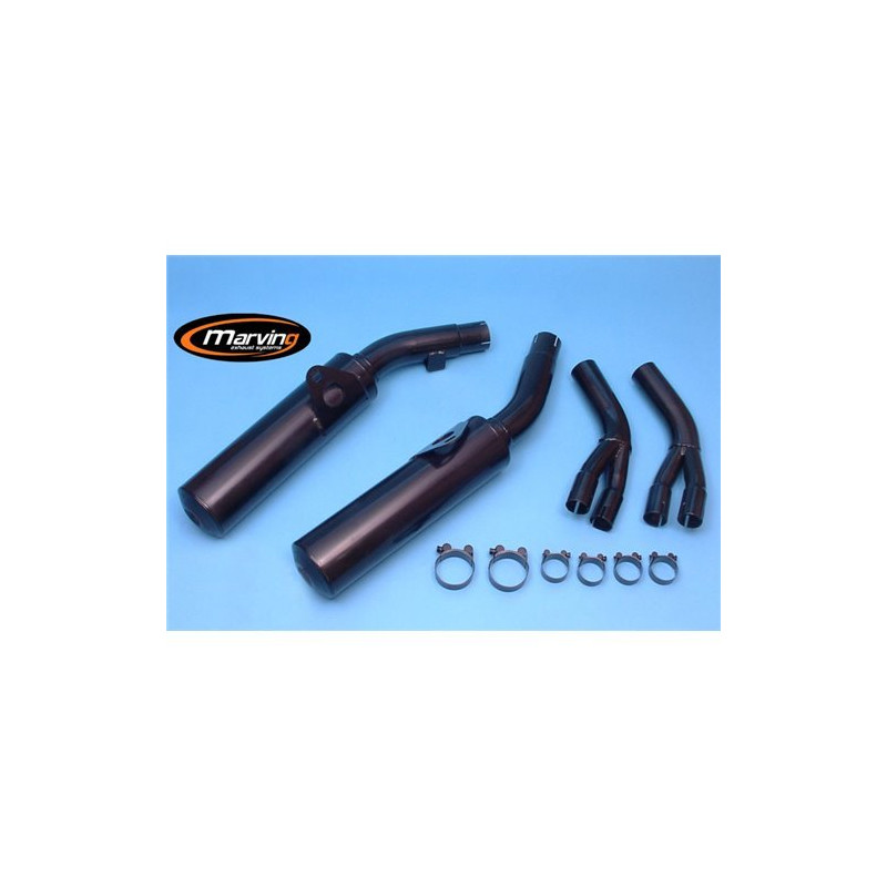 Marving Uitlaten Cylindrical | Zwart | Honda VFR750F