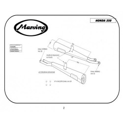 Marving Uitlaten Marvi | Chroom | Honda CB350F