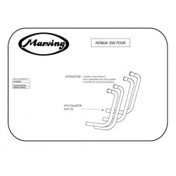 Marving Uitlaatbochten Master | Chroom | Honda CB350F