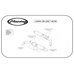 Marving Uitlaten Cylindrical | Zwart | Honda CBR1000F