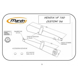 Marving Uitlaten Marvi | Chroom | Honda VF750