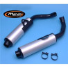 Marving Uitlaten Cylindrical | Zwart/Zilver | Honda VFR750F
