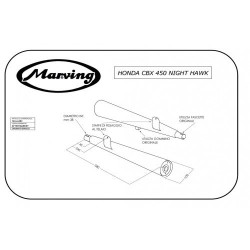 Marving Uitlaten Marvi | Chroom | Honda CBX450 NightHawk